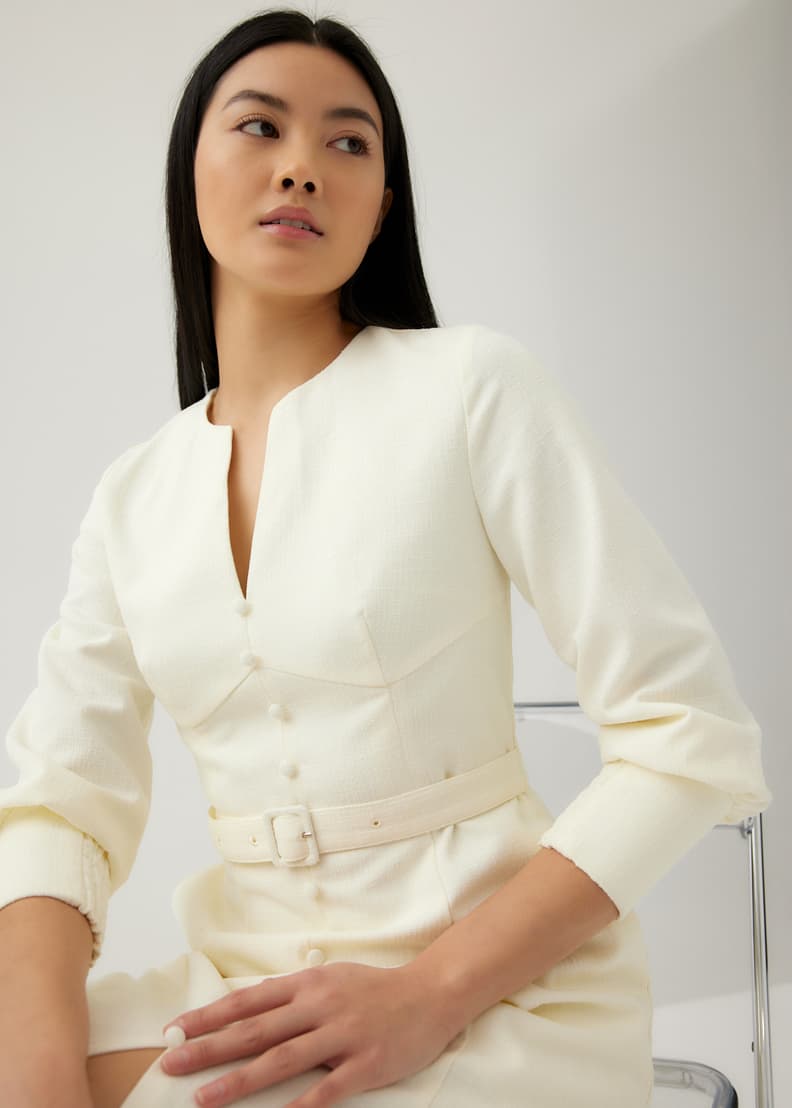 Panel clearance flare dress
