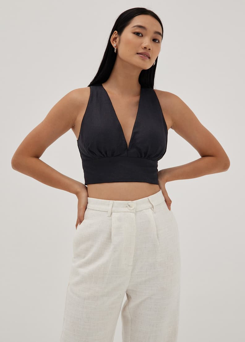 Leanne Tie Front Top Leanne Tie Front Top