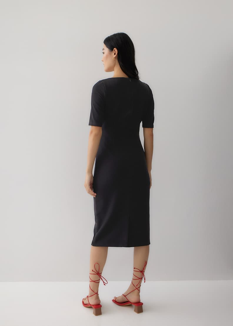 Geodese wrap front pencil dress best sale