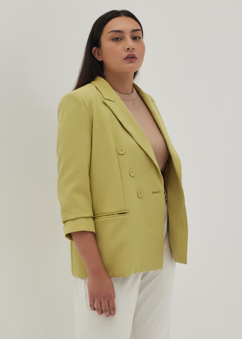 Tailored double breasted blazer top