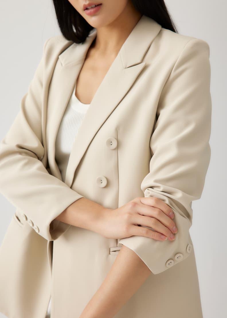 Tailored double breasted blazer top