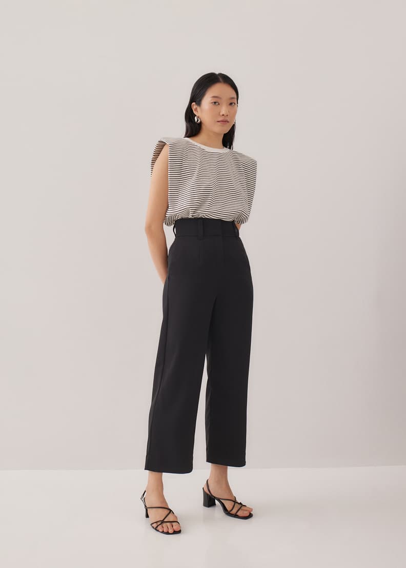 Petite wide leg jersey trousers discount