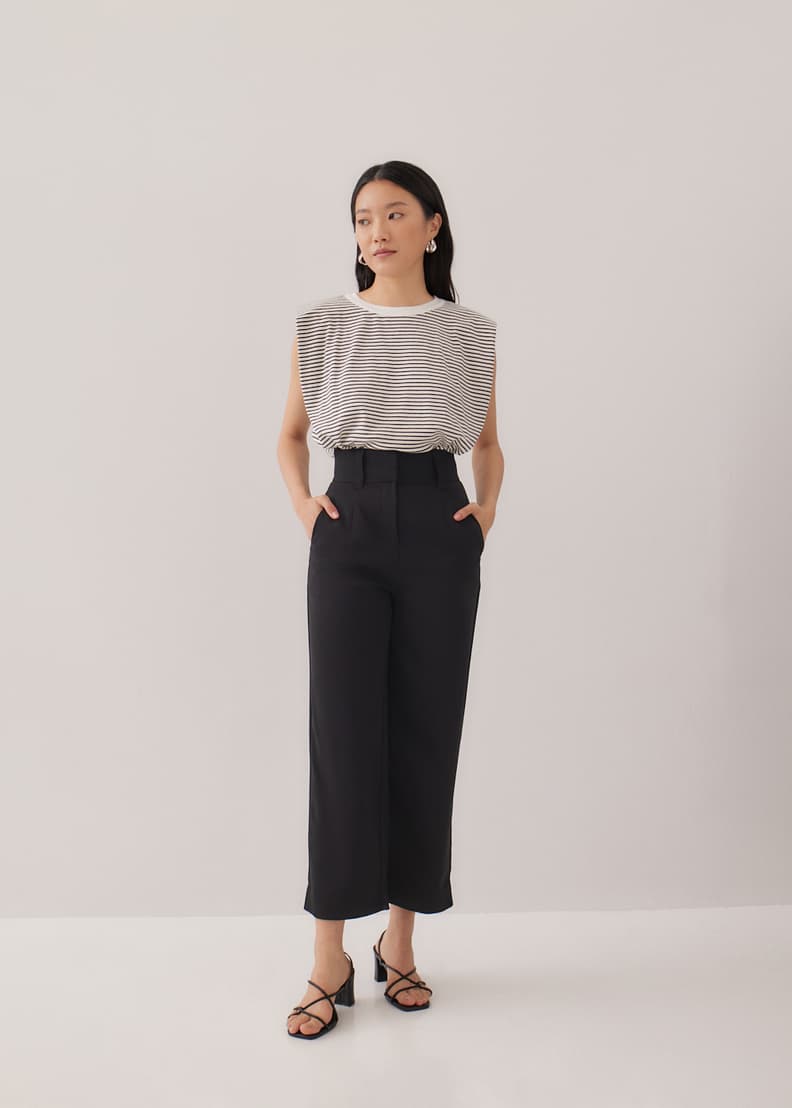Petite high waisted wide leg pants hot sale