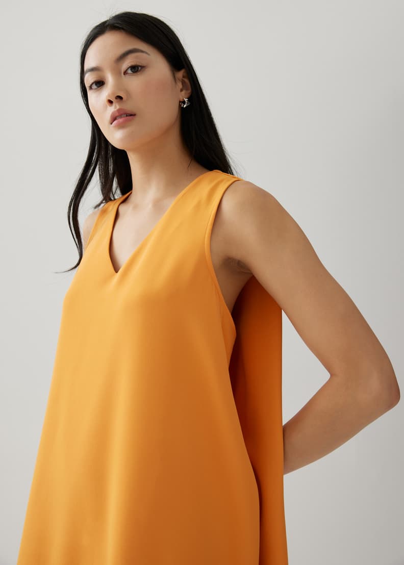 ワンピース TRAPEZE DRESS Fashionkind_MiJongLee_SilkGeor