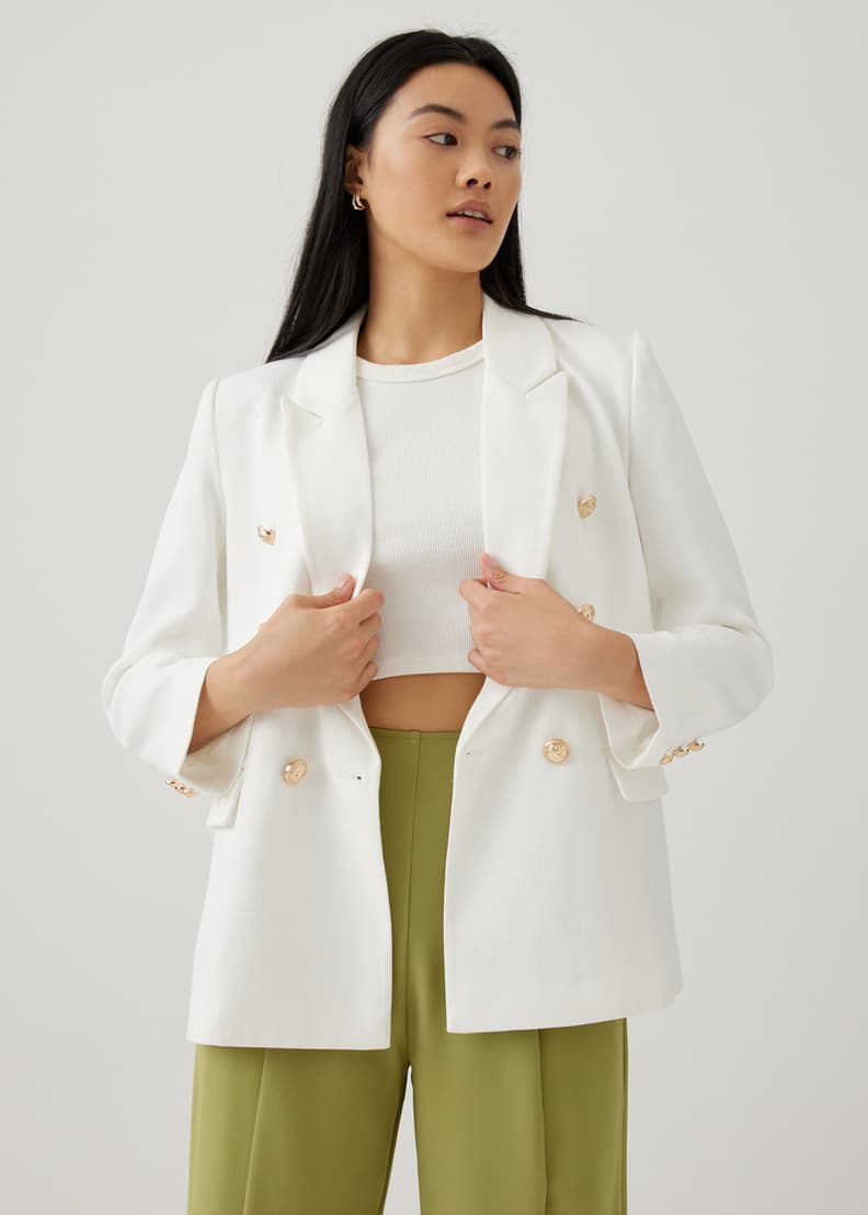 Cheap white blazer womens sale