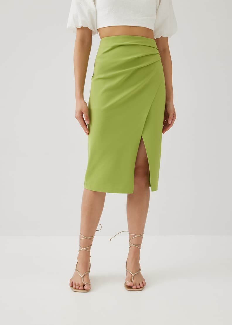 Buy Rita Front Pleat Pencil Skirt @ Love, Bonito Singapore | Shop Women's  Fashion Online | Love, Bonito SG