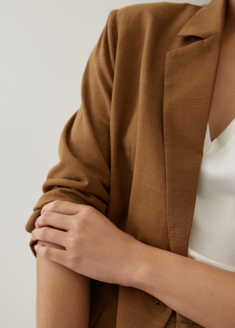 Silvia Tailored Linen Blazer Love Bonito ID
