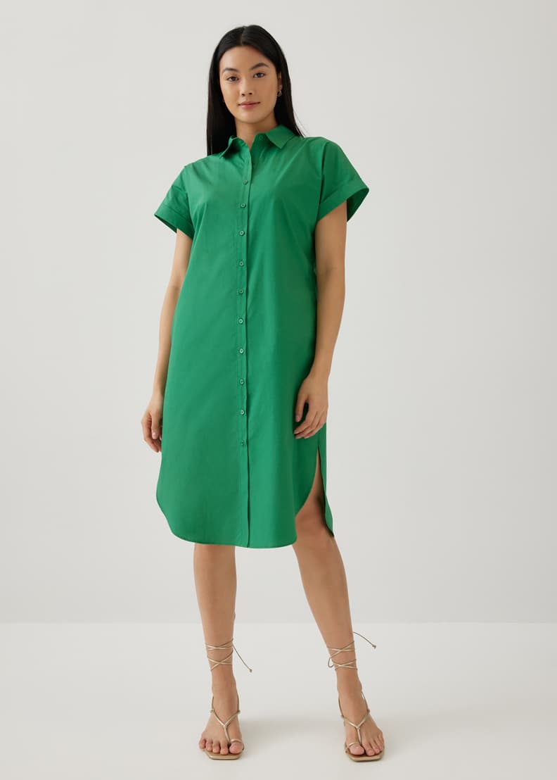Clarita Poplin Shirt Dress
