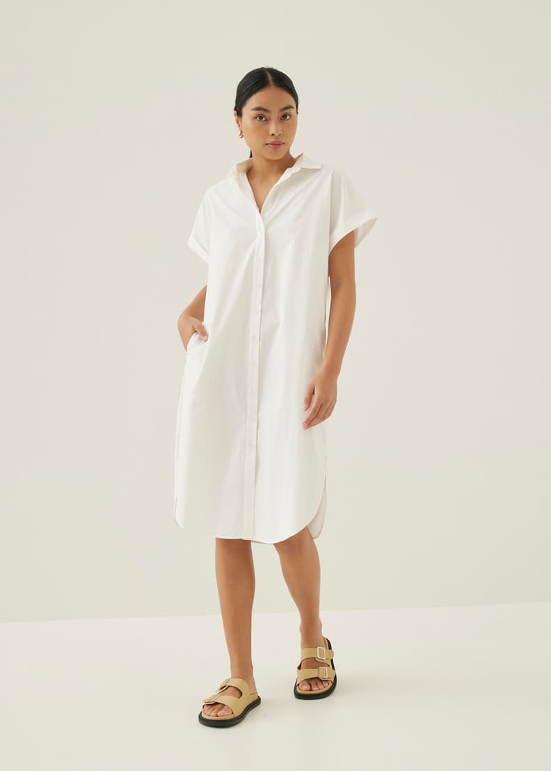 Poplin shirt top dress