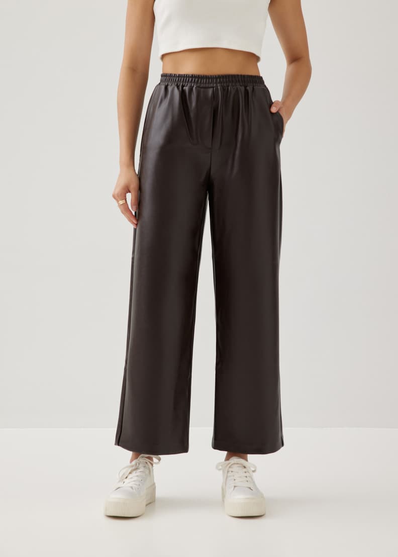 Elastic waist cheap straight leg pants