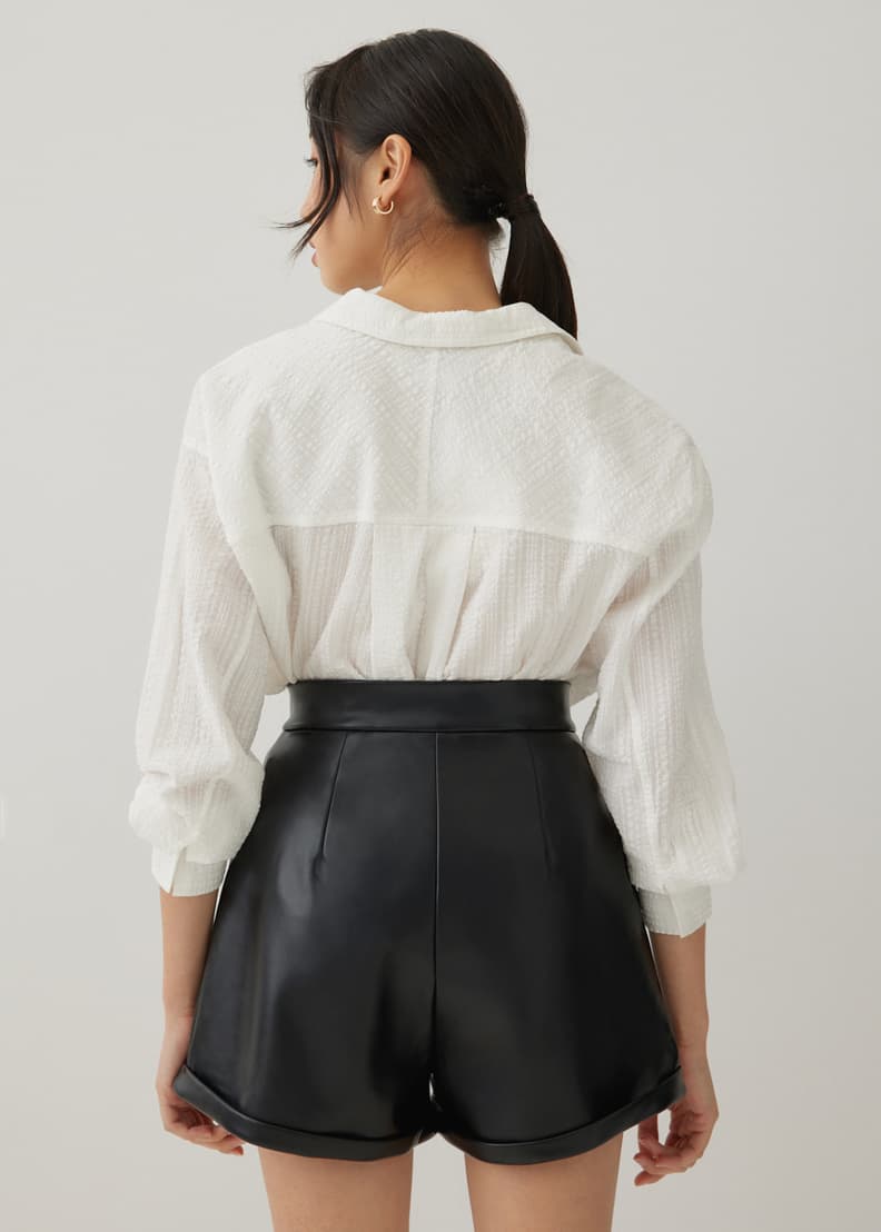 Andreia Faux Leather Shorts