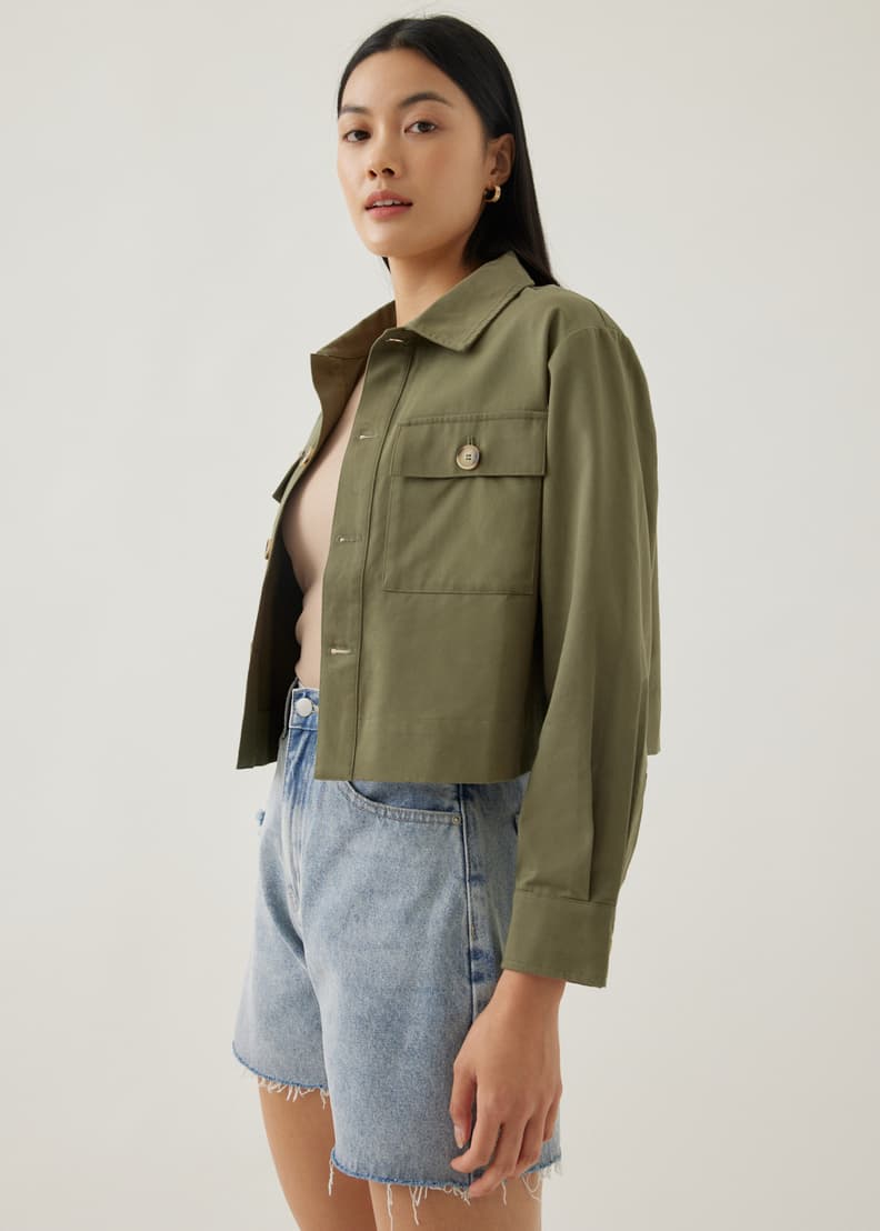 Boxy top utility jacket