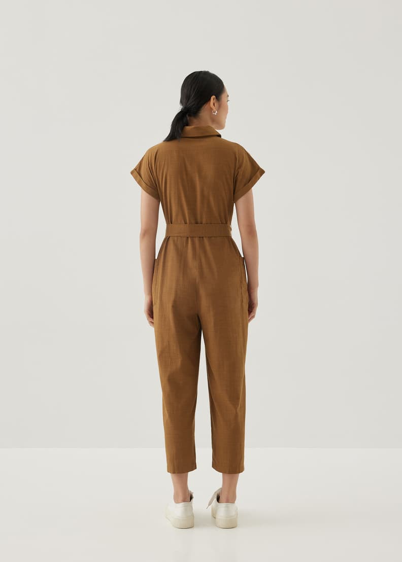 Ciely Cotton Straight Leg Maxi Jumpsuit | Love, Bonito SG