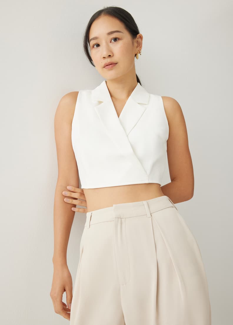 Cheap white new arrivals crop tops