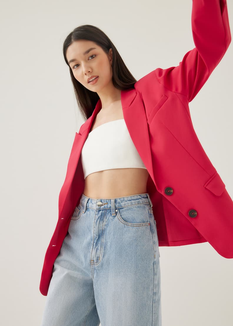 Gwyn Oversized Collared Blazer Love Bonito ID