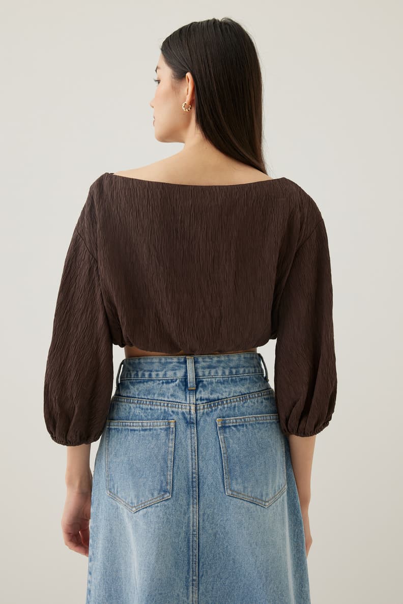 Thelma Elastic Puff Sleeve Top | Love, Bonito SG