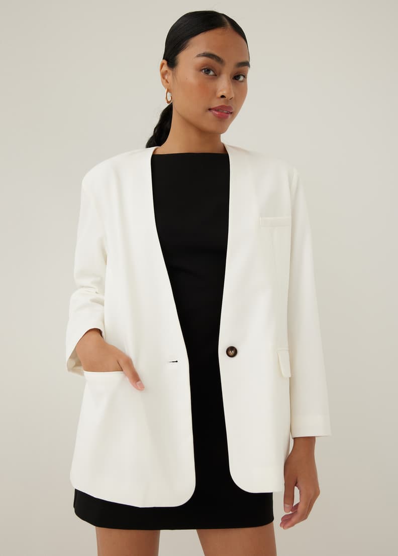 Buy Sitti Relaxed V neck Blazer Love Bonito Singapore Shop