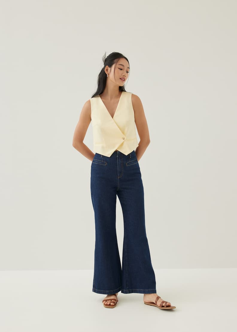 Button down vest womens discount