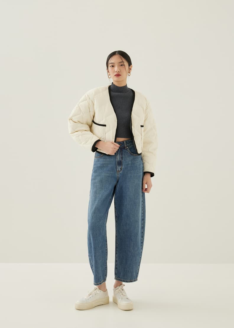 Puffer jean cheap jacket