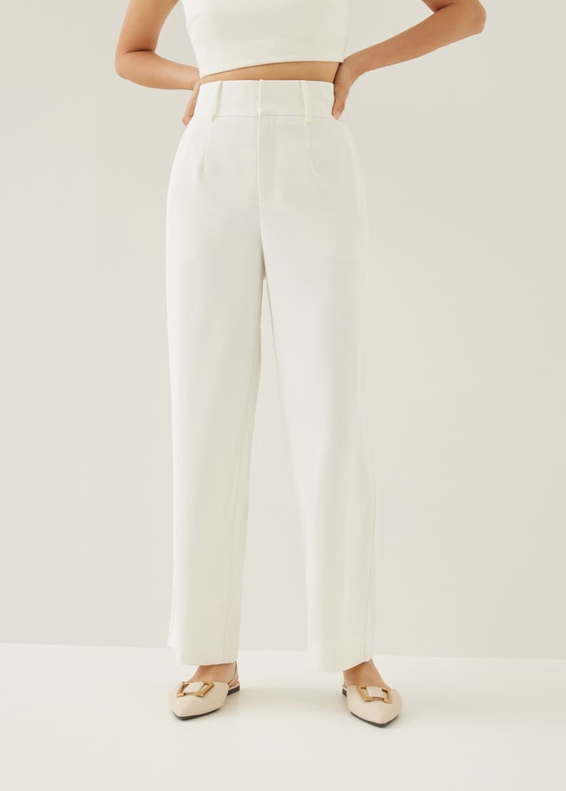 White palazzo pants petite on sale