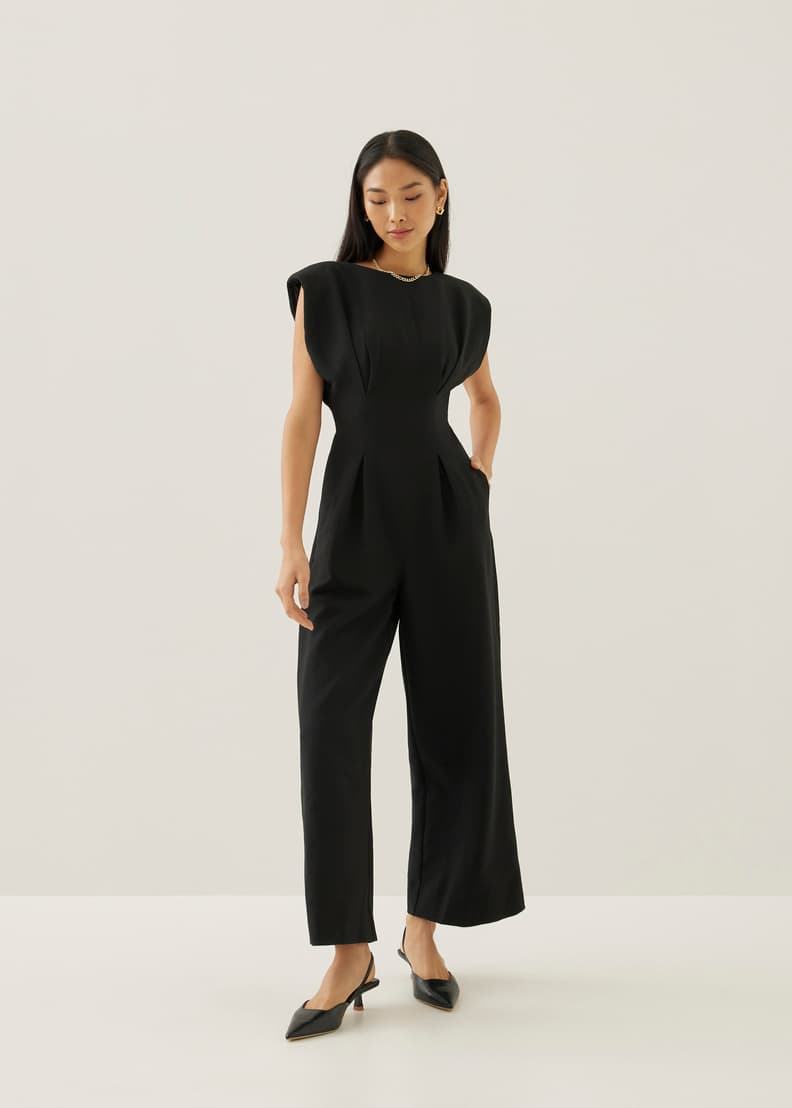 Asos design wrap front jumpsuit with peg leg and self belt deals