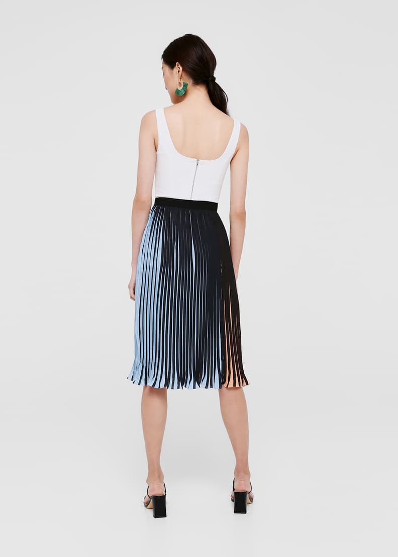 Jasmine pleated a-line midi skirt new arrivals