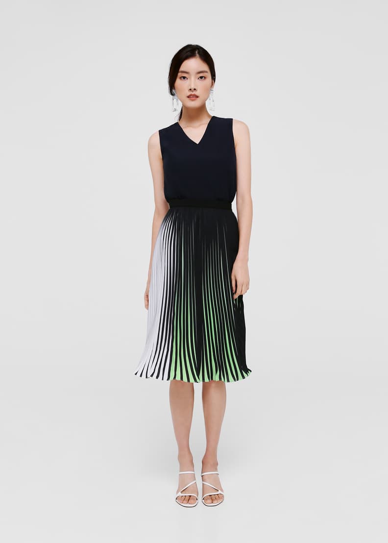 Jasmine Pleated A line Midi Skirt Love Bonito Philippines