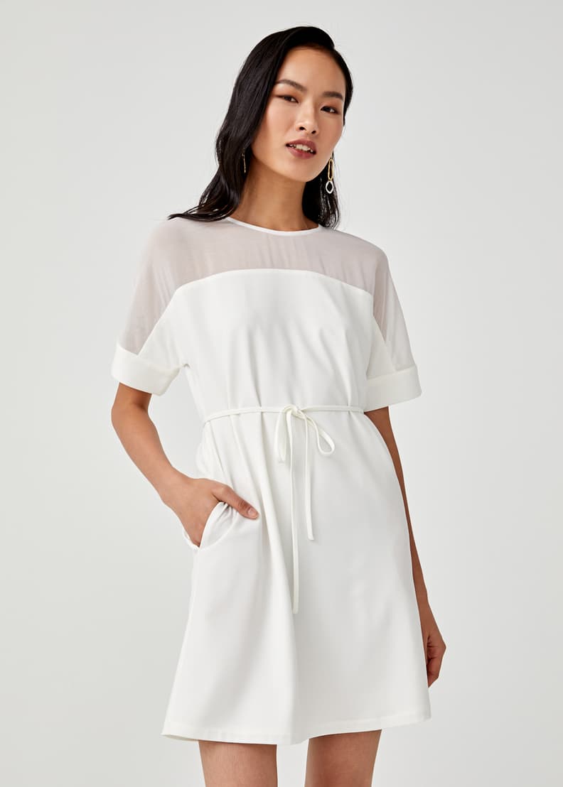 Buy Harmony Mesh Panel Shift Dress Love Bonito Shop Women s