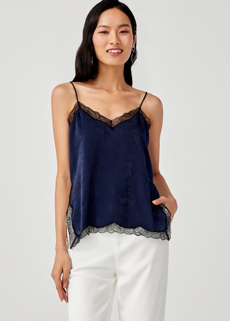 Buy Alexia Lace Trim Camisole Top @ Love, Bonito Singapore | Shop Women's  Fashion Online | Love, Bonito SG