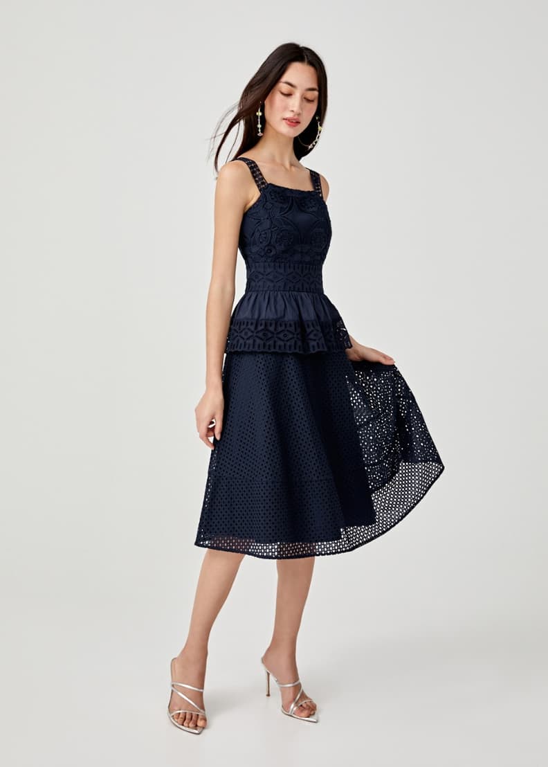 Tall peplum dress top