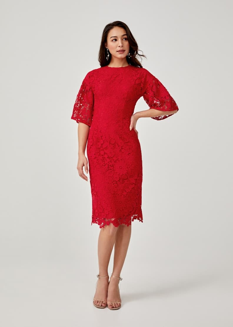 Venus lace bodycon dress cheap