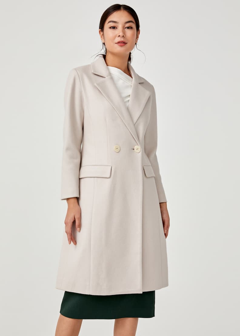 Longline wool blend coat online