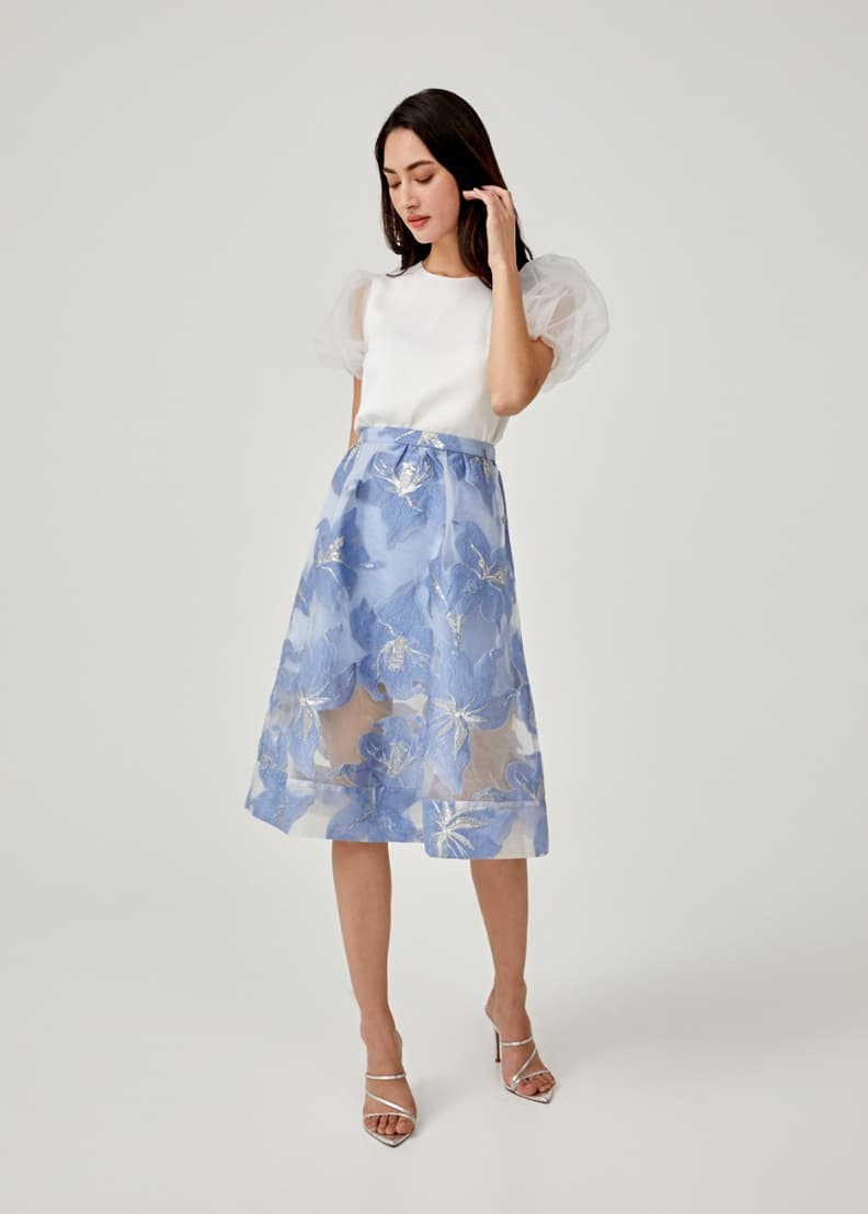 A line jacquard skirt sale
