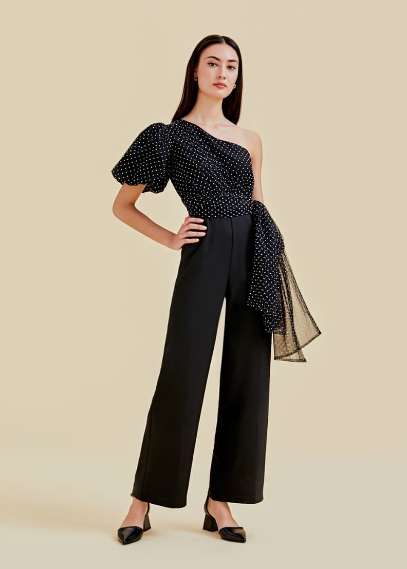 Balloon sleeve jumpsuit outlet