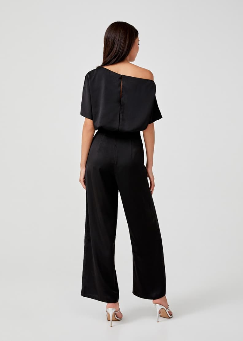 Cold shoulder jumpsuit discount wide leg