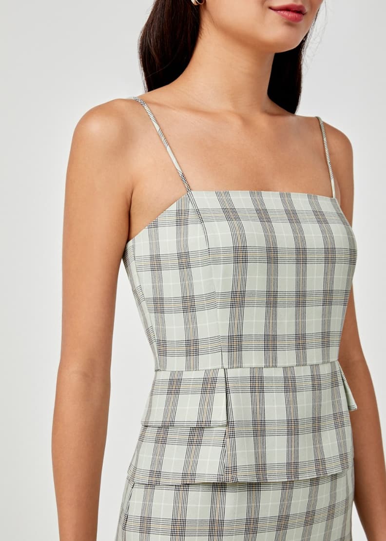 Grey plaid bodycon dress outlet