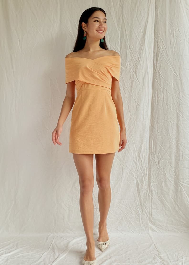 Cross front 2024 mini dress