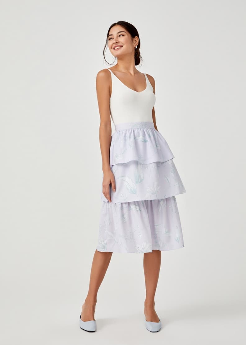Buy Betty Tiered Midi Skirt in Floral Flutter @ Love, Bonito | Shop ...