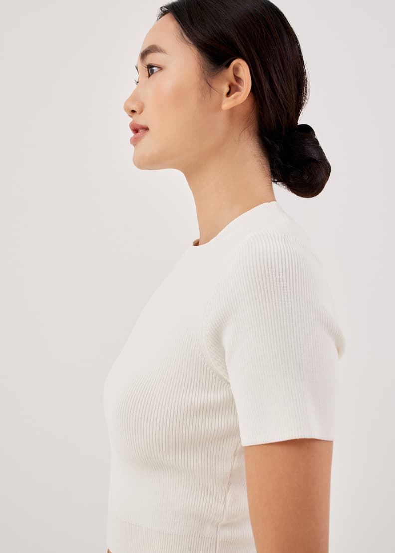 White knit crop top online