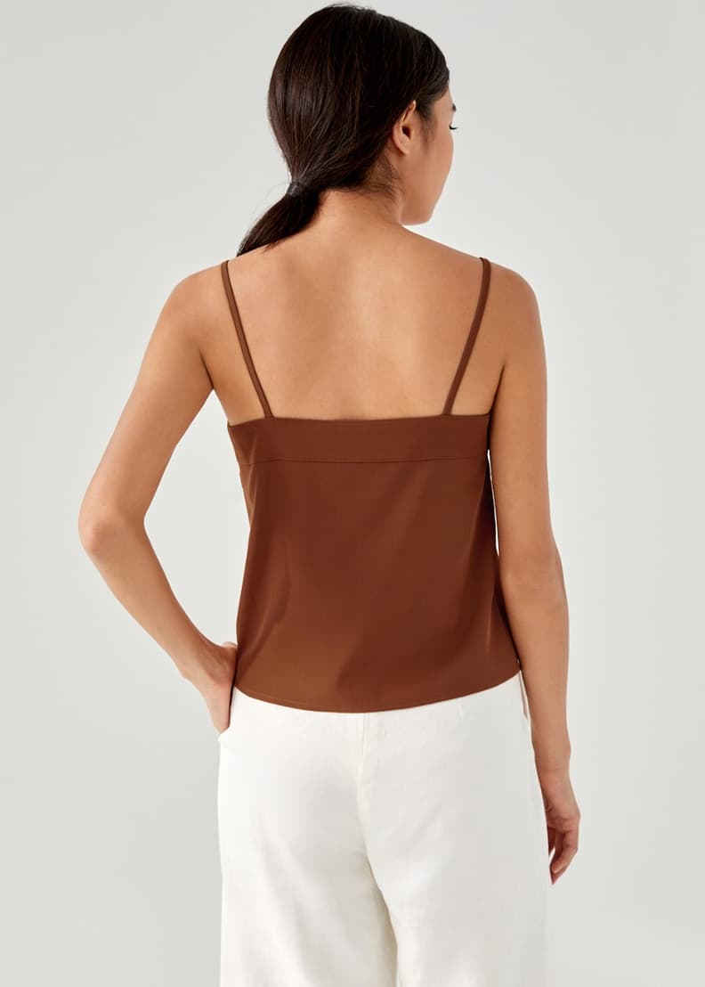 Brown camisole shop top