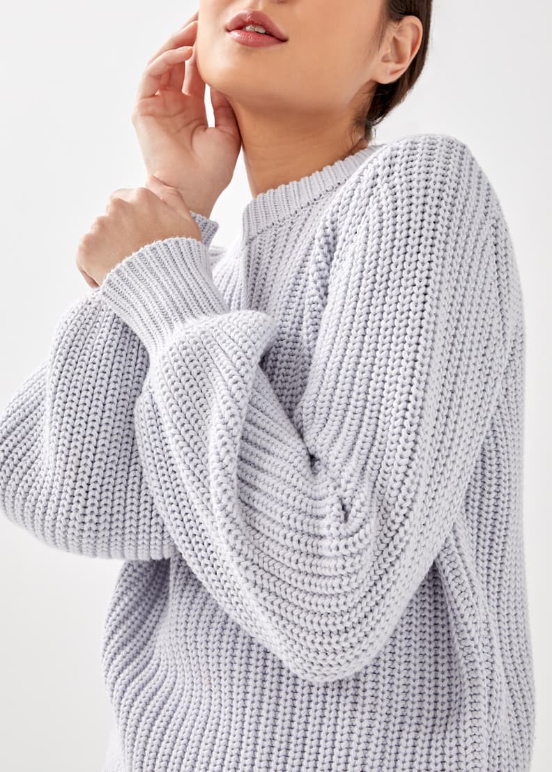 Chunky knit grey jumper outlet
