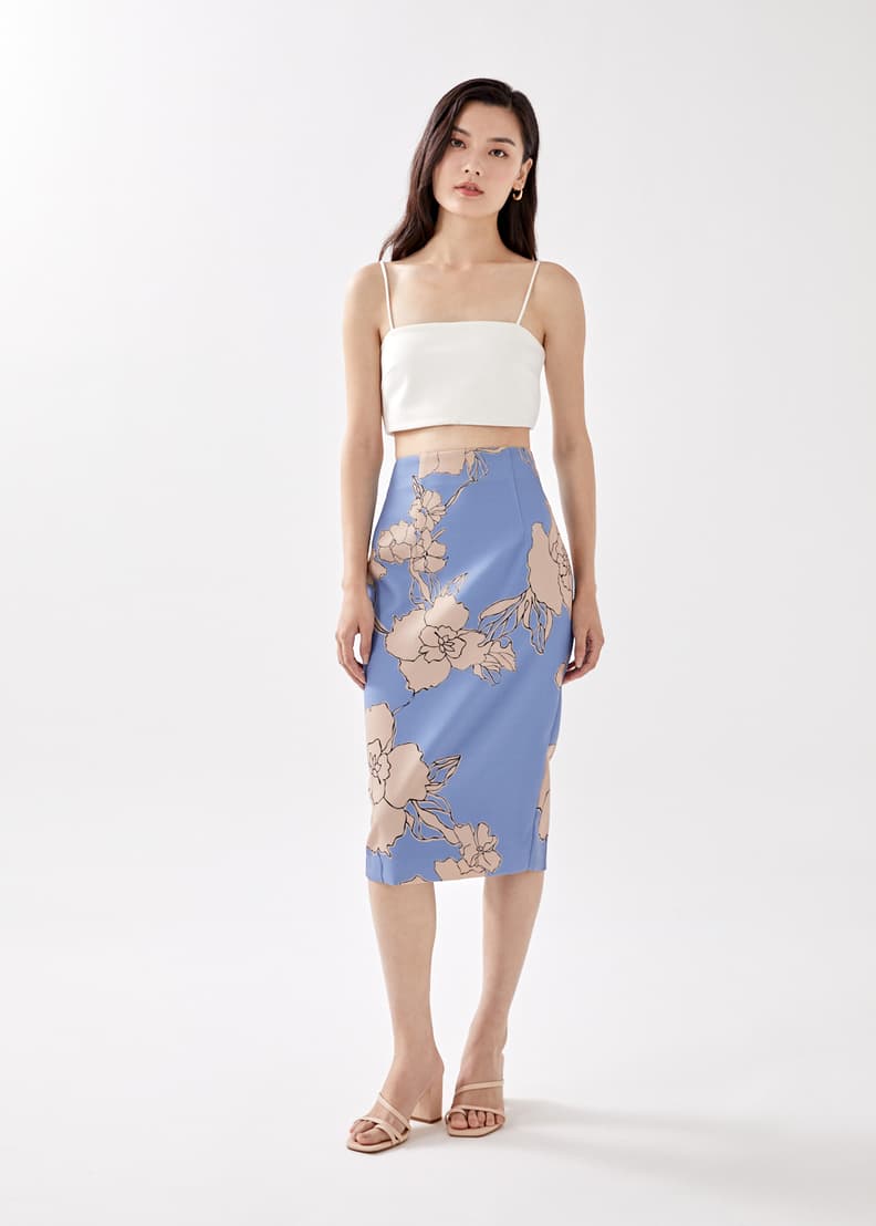 Floral tall pencil skirt hotsell