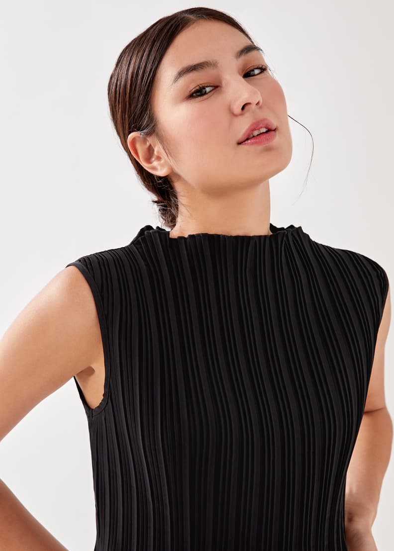 Vela Pleated Crop Top Love Bonito US