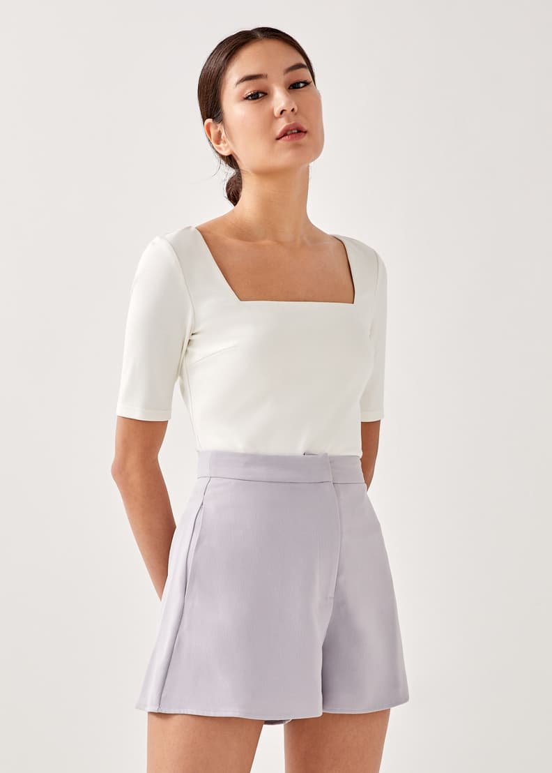 square neckline top