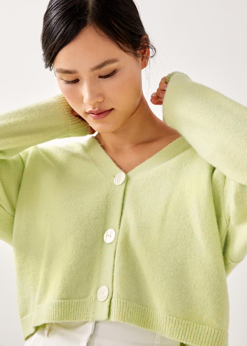 Cropped oversized cardigan hotsell