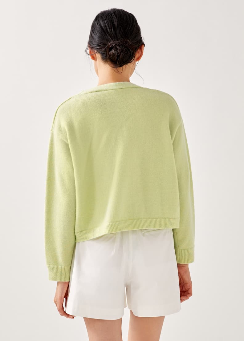 Cropped oversized cardigan clearance