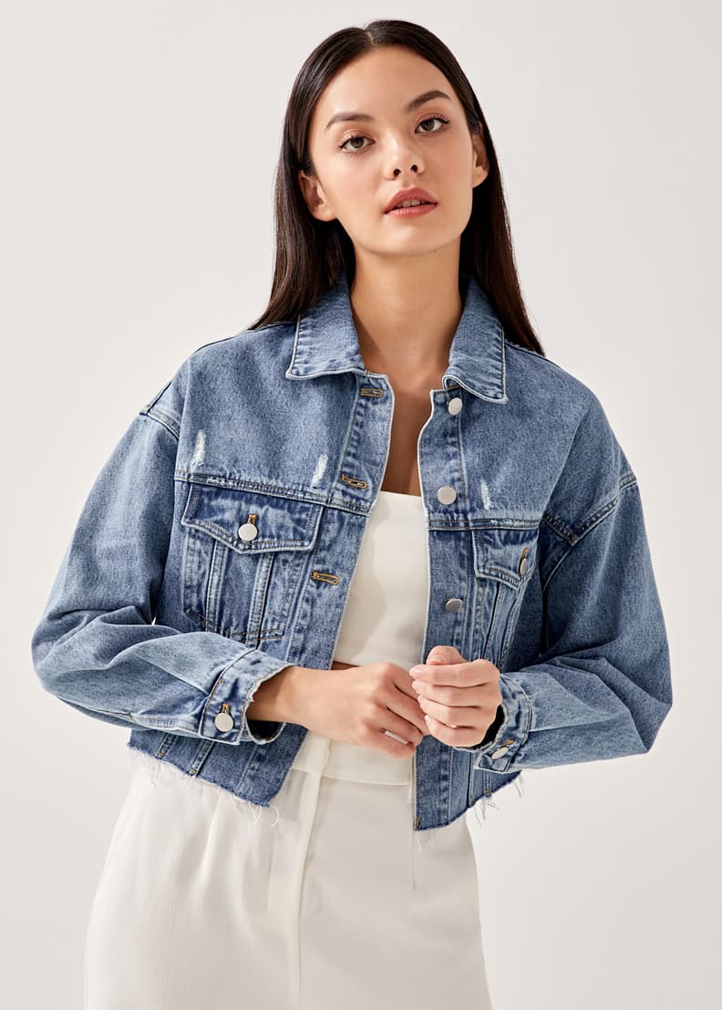 Cute oversized hotsell denim jacket