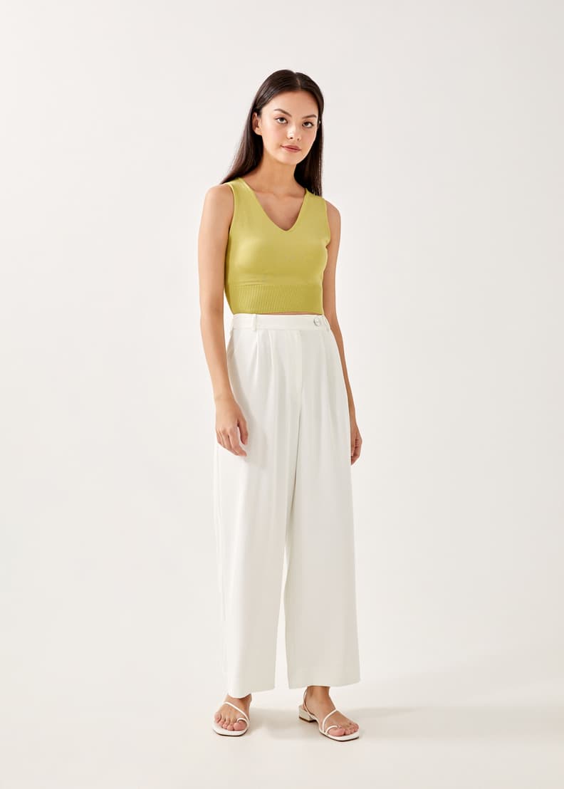 White palazzo trousers store