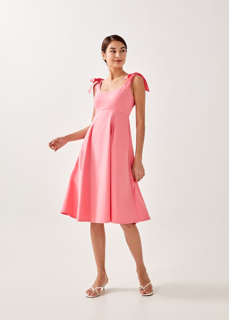 Keara Tie Shoulder Babydoll Dress