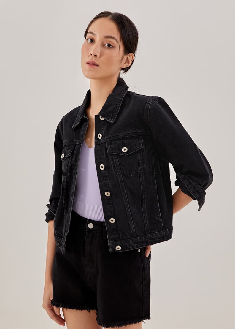 Regular trucker clearance jacket